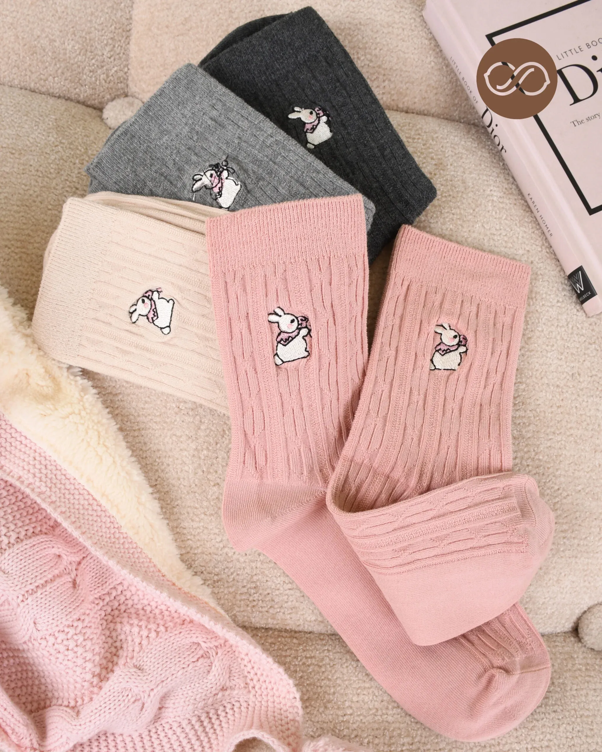 جوراب گلدوزی (RABBIT )000798