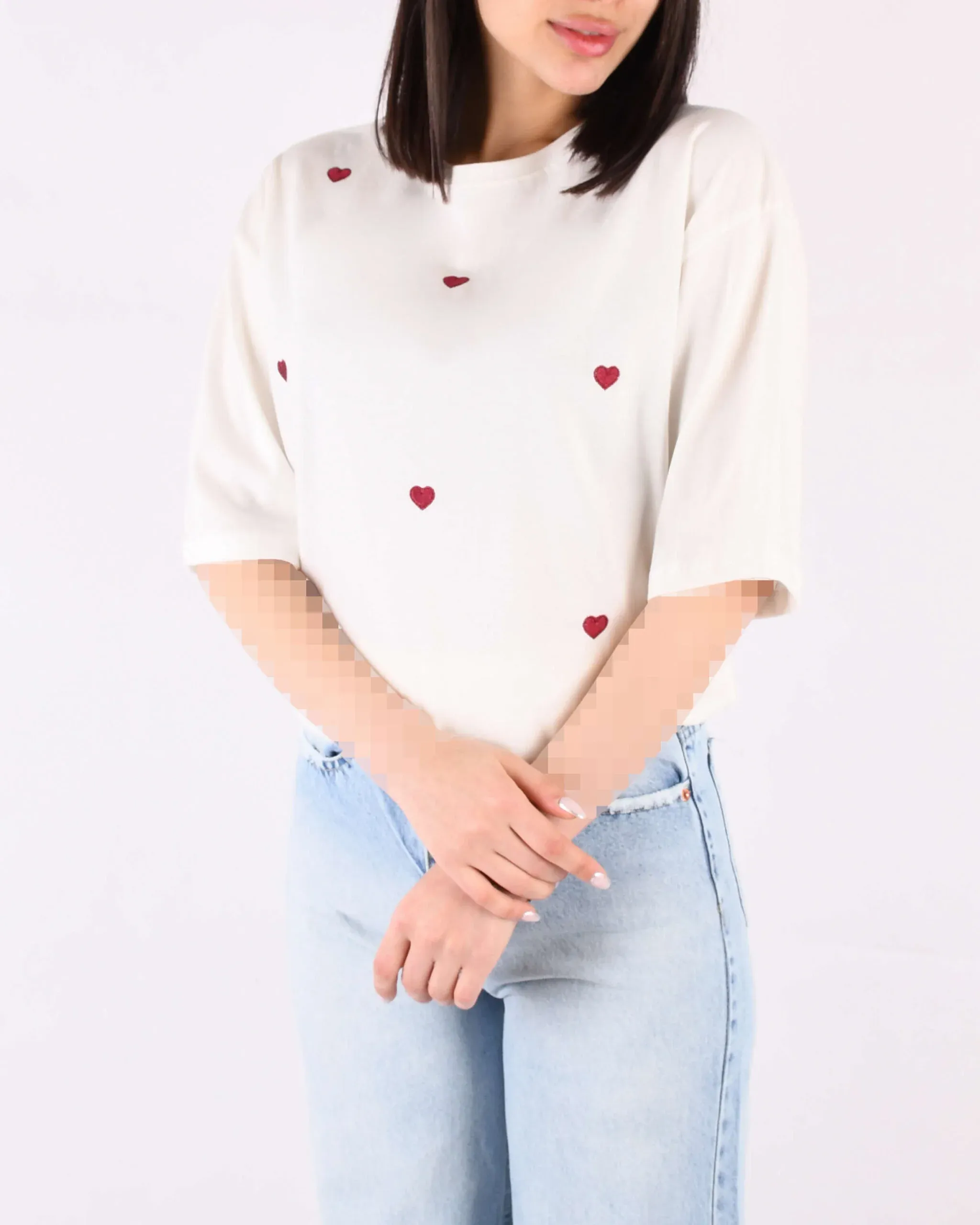تیشرت قلب قلبی W0076