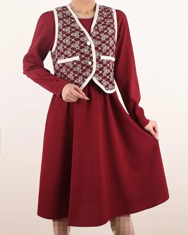 پیراهن ژیله دار ترمه oppsi C00175