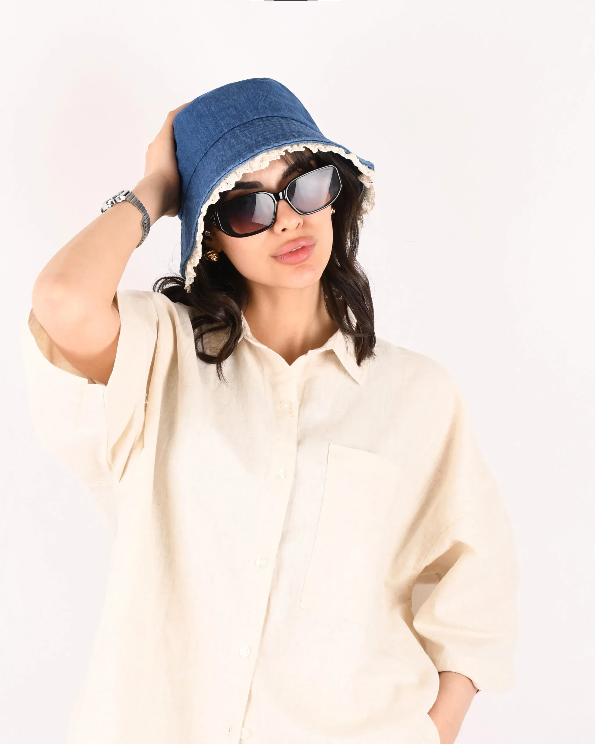 کلاه لب تور طرح جین S00944
