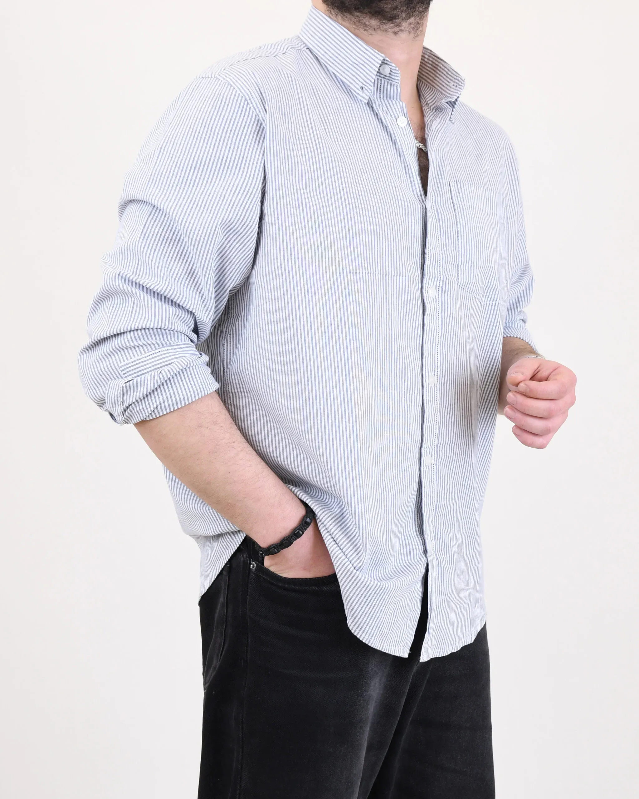 پیراهن مردانه راه راه G00428 H&M