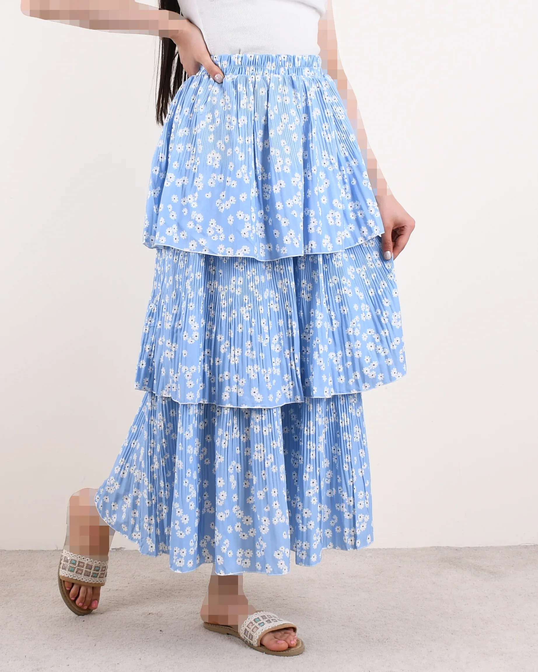 دامن پلیسه چیندار C00440