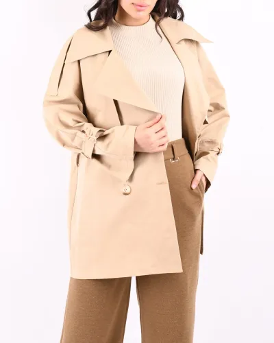 ترنچ کت ماوی L 0057