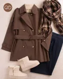 ترنچ کت ژیله دار L00189 - 10