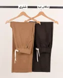 شلوار نیم بگ مخمل L00326 - 2
