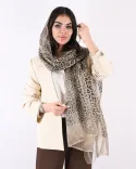 شال ابریشم تافته پلنگی S00881 - 4