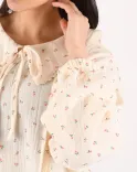 شومیز موسلین گلدار G00471 - 14