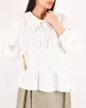 شومیز موسلین گلدار G00471 - 4