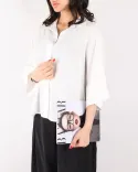 شومیز دکمه مخفی  G00519