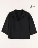 شومیز کراپ یقه کوبایی G00639 - 7